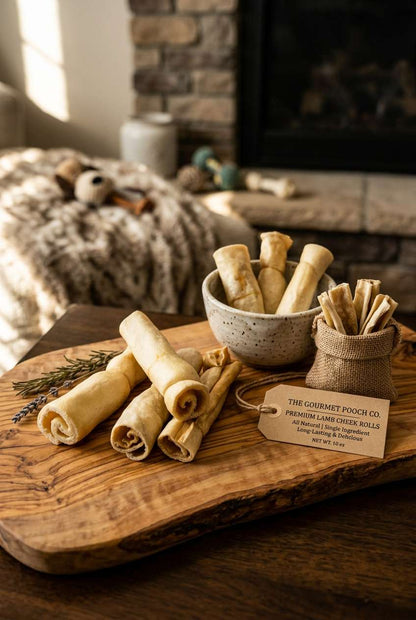 Dog Treat - Lamb Cheek Rolls 6"