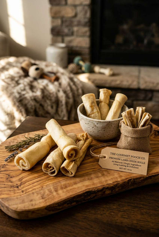 Dog Treat - Lamb Cheek Rolls 6"