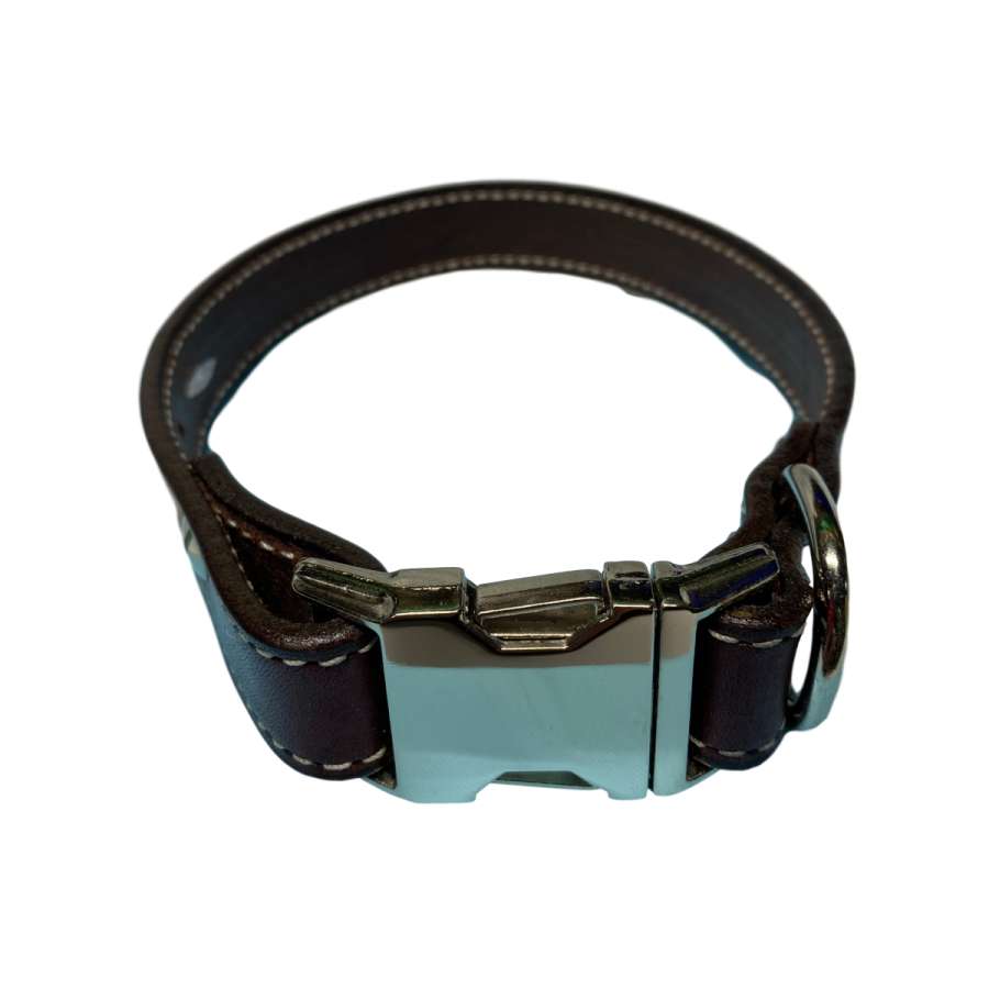 Leather Collar 22" - 24" Burgundy - Dog Outdoor
