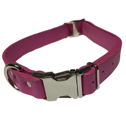 Leather Collar 22" - 26" Pink - Dog Outdoor