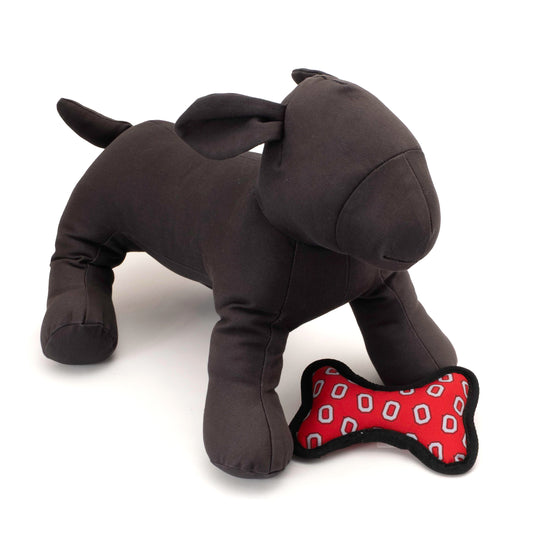 Ohio State Block O Bone Dog Toy – Red, Sizes S, L