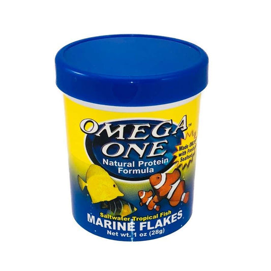 Fish Feeding - Omega One Marine Flakes - 1oz - Fish Feeding Products