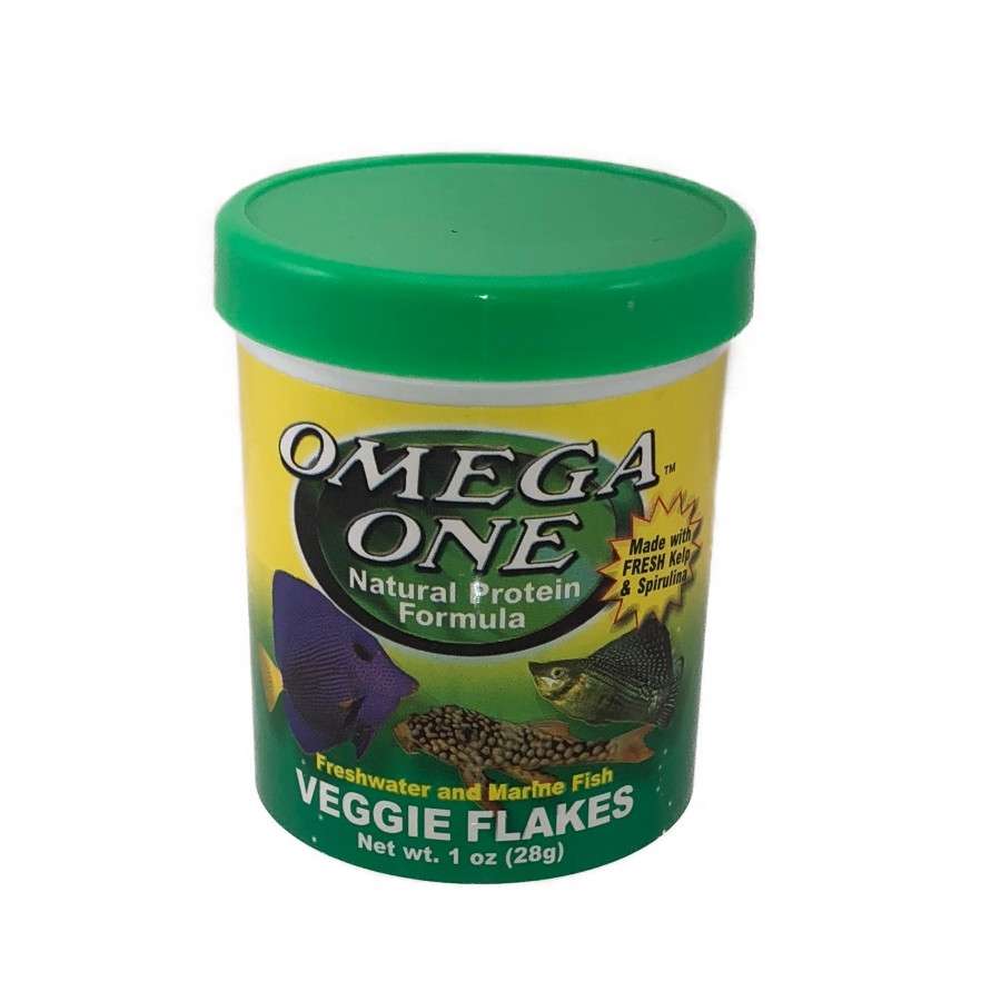 Fish Feeding - Omega One Veggie Flakes - 1oz - Fish Feeding Products