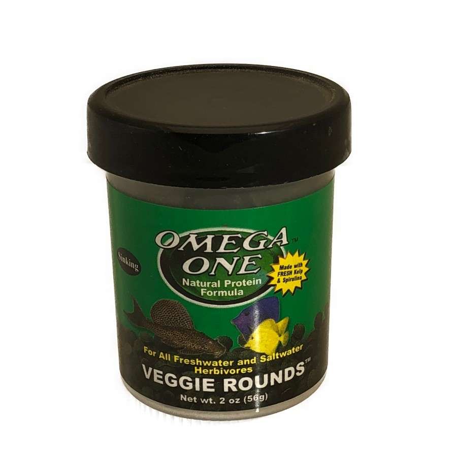 Fish Feeding - Omega One Veggie Rounds - 2oz - Fish Feeding Products