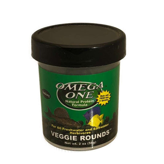 Fish Feeding - Omega One Veggie Rounds - 2oz - Fish Feeding Products
