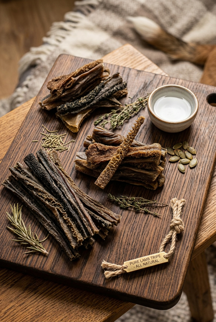 Dog Treat - Green Lamb Tripe Sticks 8oz