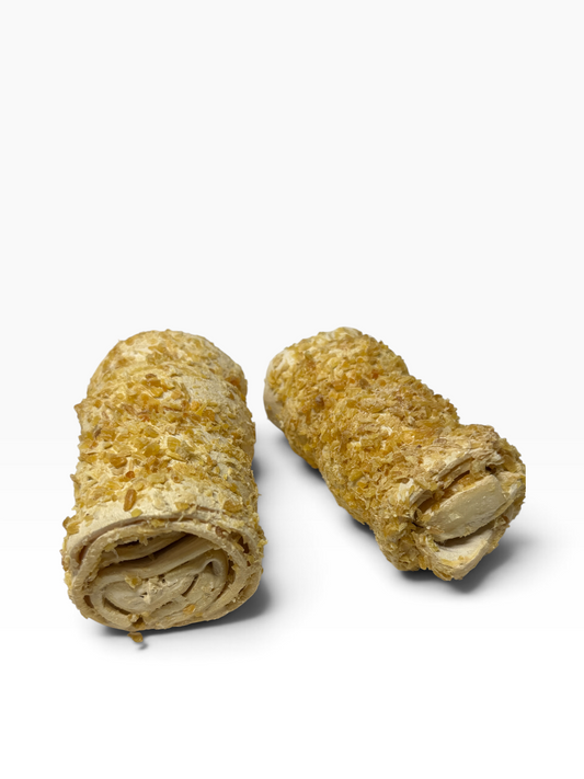 Bully Encrusted Cheek Rolls Natural Dog Treat – Long Lasting Beef Chew