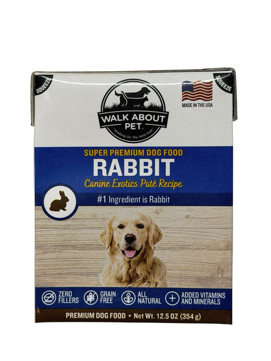 Walk About Rabbit Pâté Dog Food – Real Rabbit AAFCO Complete Balanced