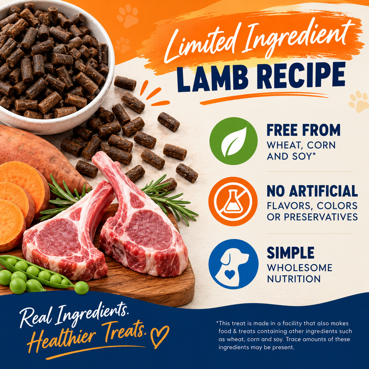 Soft and chewy Finley's lamb training treats for dogs
