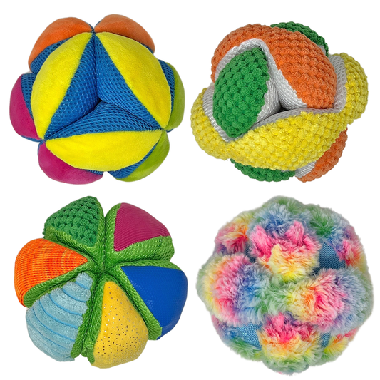 a group of colorful balls
