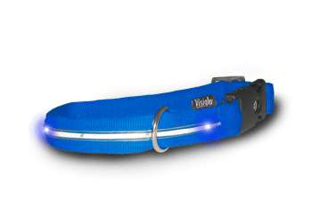 Visiglo Blue Collar with LEDs - Dog Safety
