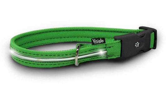 Visiglo Green Collar with LEDs - Dog Safety