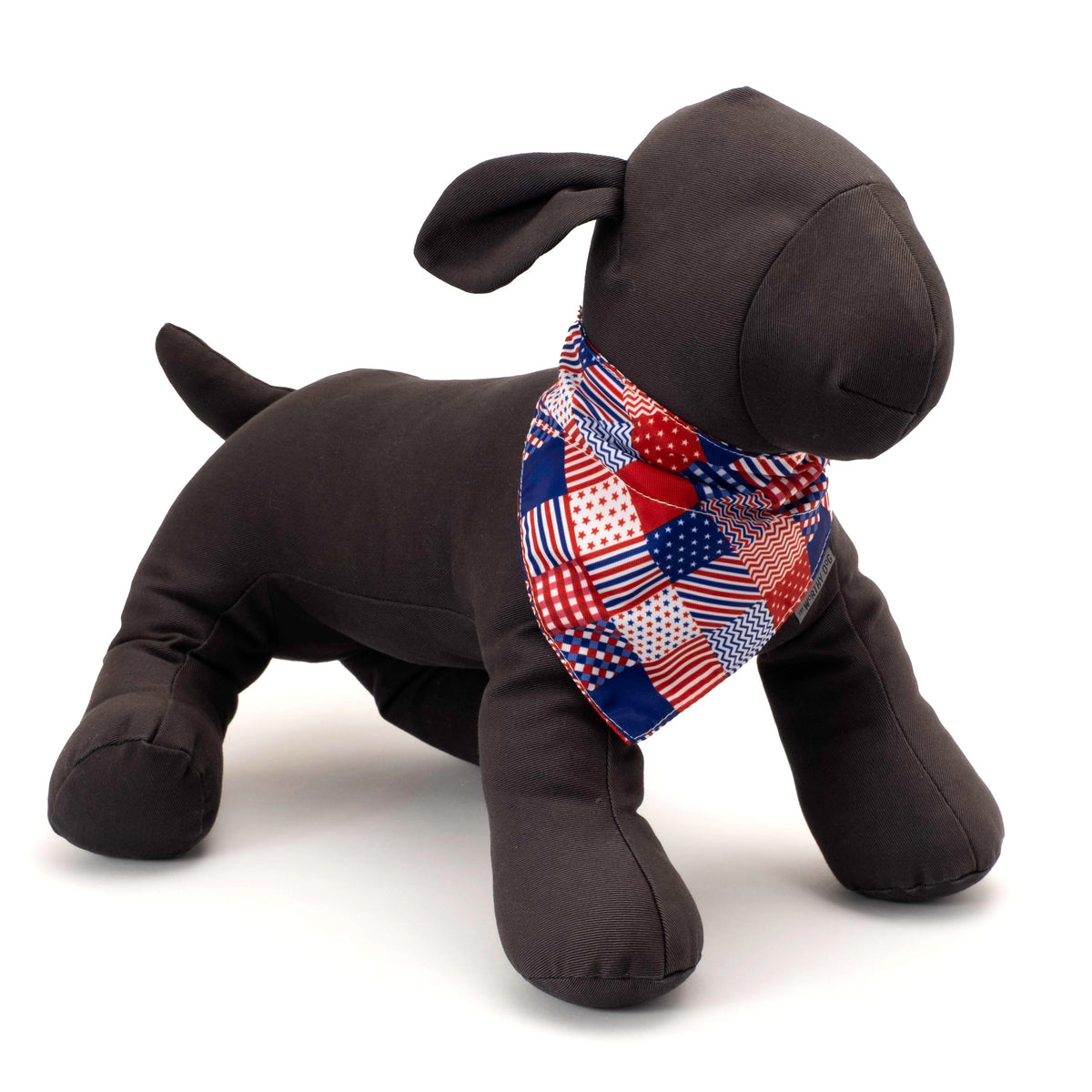 Americana Dog Slide-On Bandana – Polyester, Red/White/Blue, Sizes S, L