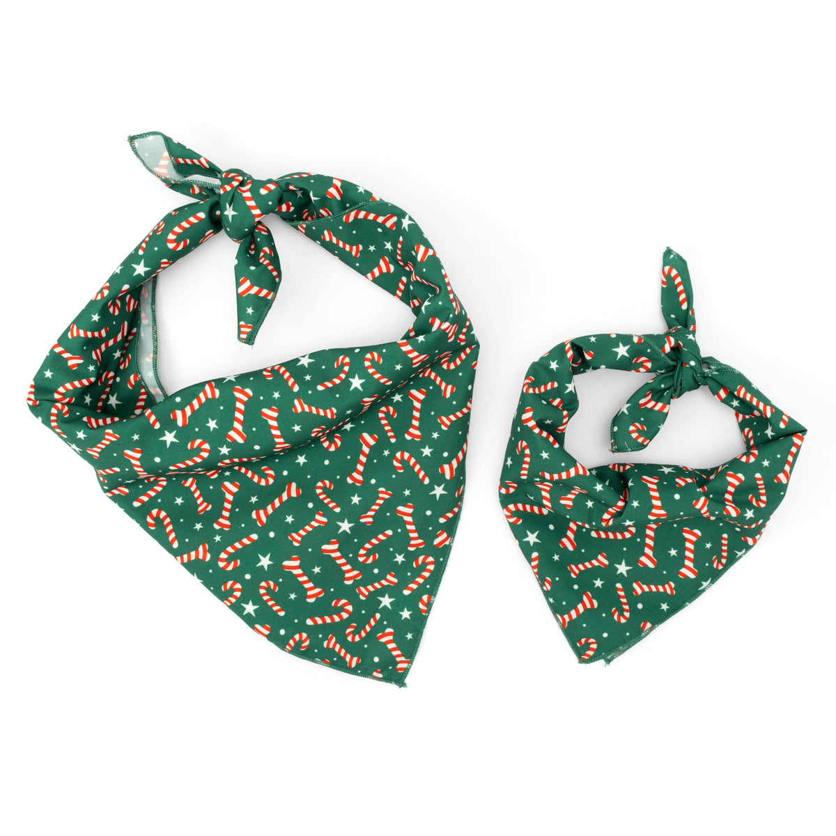 Green Candy Cane Dog Bandana, green, product view 2