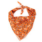 Halloween Bones Dog Bandana – Polyester, Orange, Sizes S, L