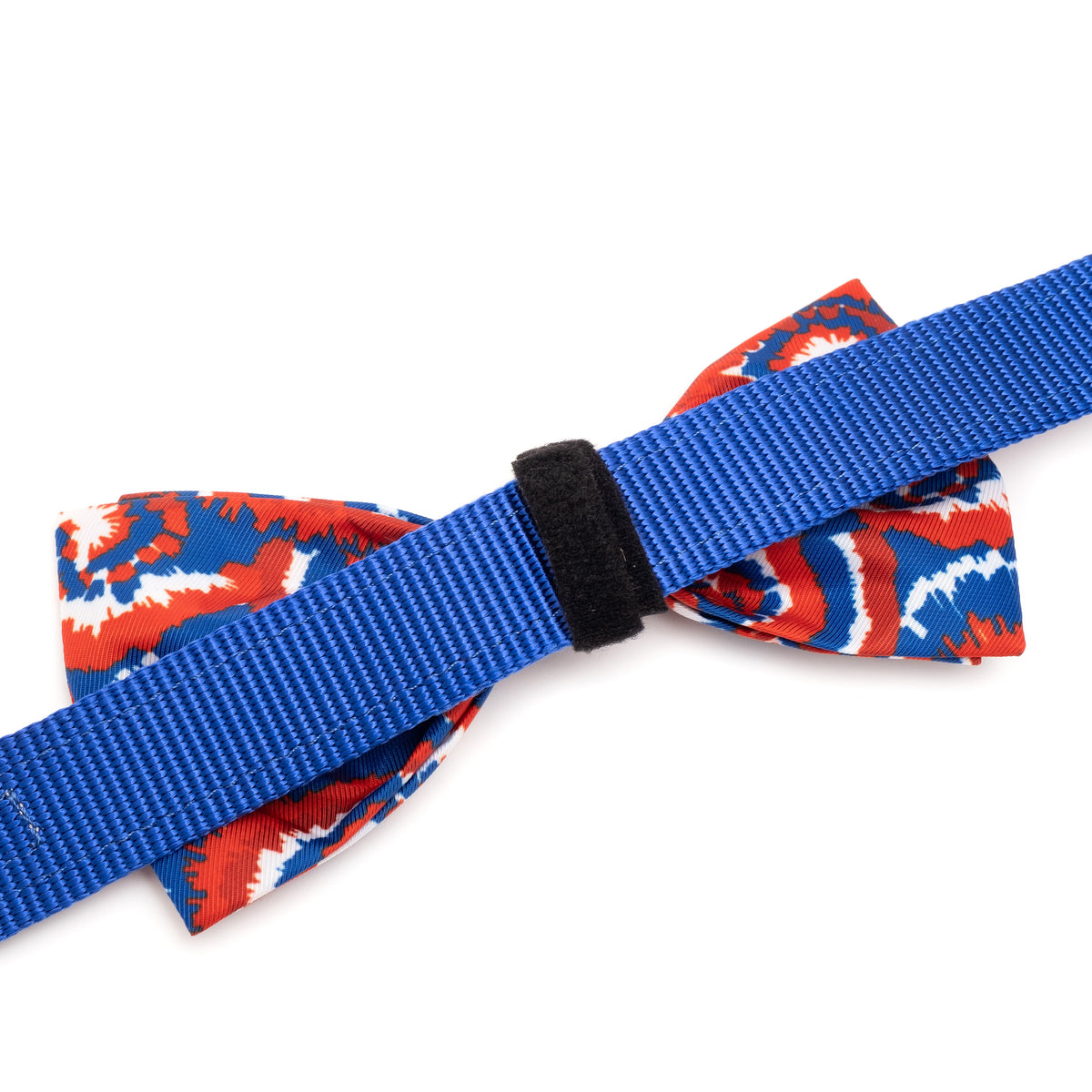Kaleidoscope Dog Bow Tie – Polyester, Multicolored & Red/White/Blue, Sizes S, L