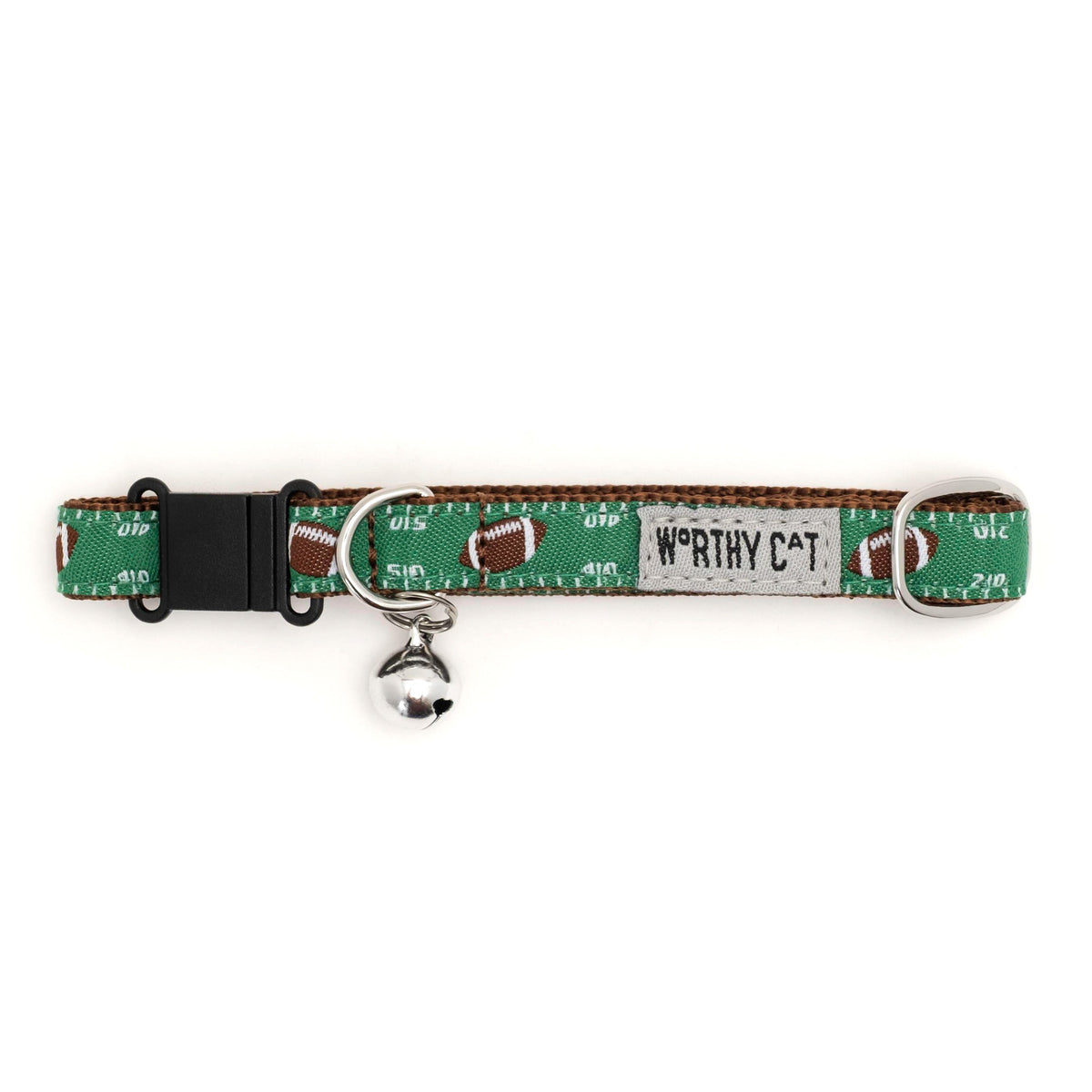 Football Field Cat Collar – Green, Size One Size