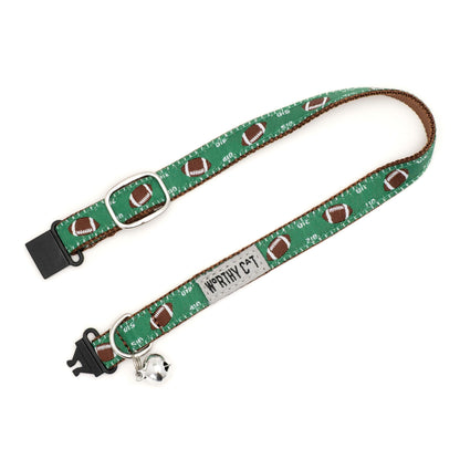 Football Field Cat Collar – Green, Size One Size
