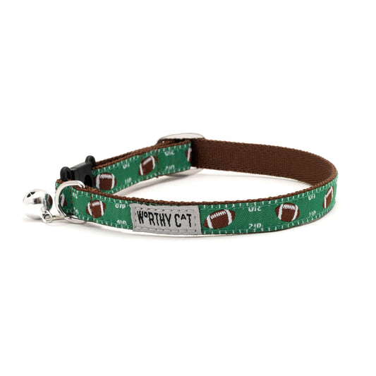 Football Field Cat Collar – Green, Size One Size