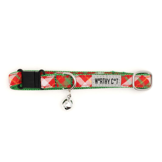 Holiday Plaid Cat Collar – Multicolored, Size One Size