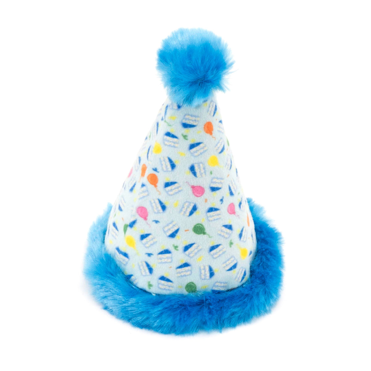 Birthday Hat Cat Cat Toy – Pink & Blue, Size One Size