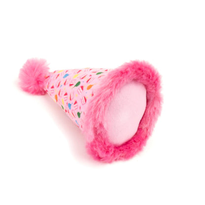 Birthday Hat Cat Cat Toy – Pink & Blue, Size One Size