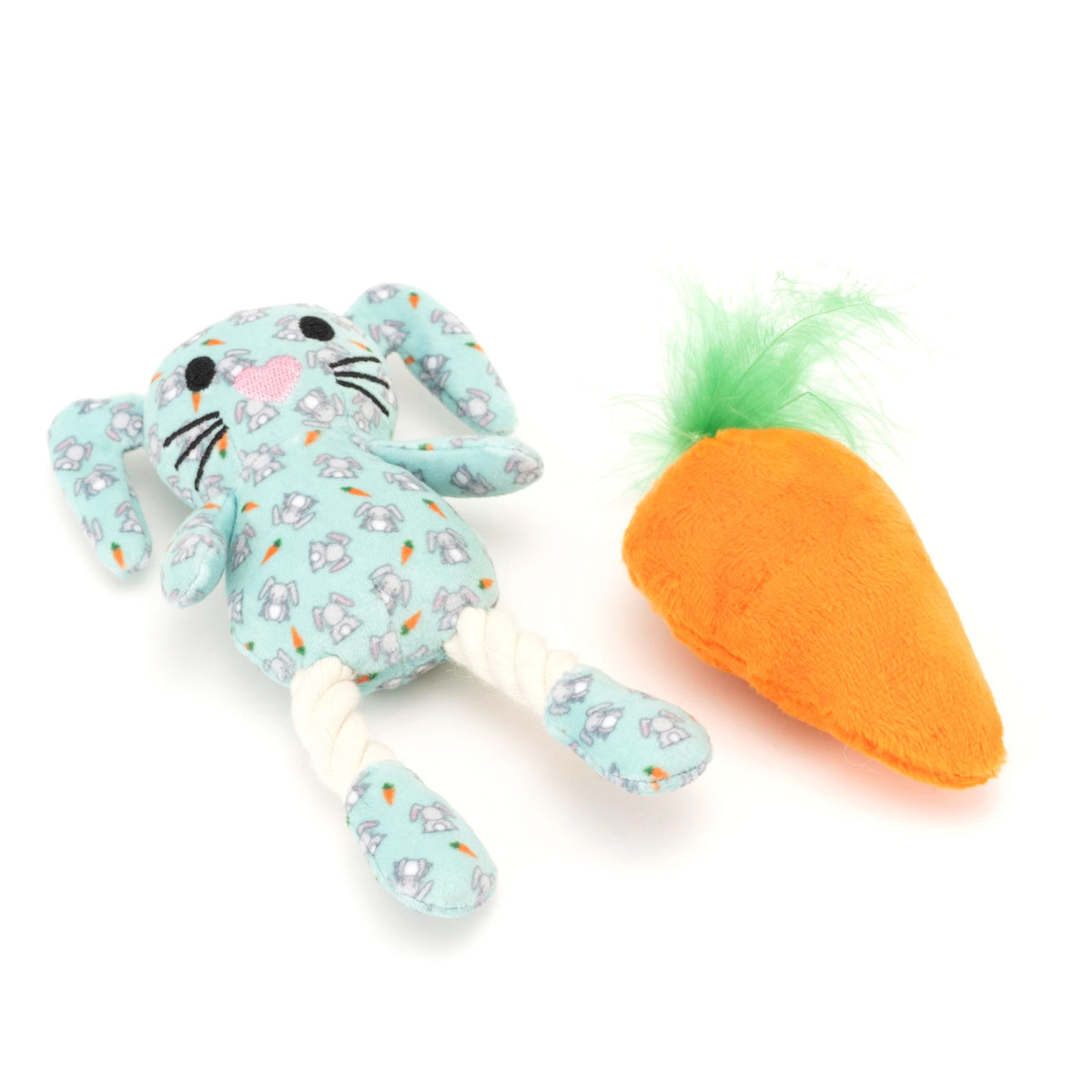 Bunny & Carrot Cat Toy Set Cat Toy – Multicolored, Size One Size