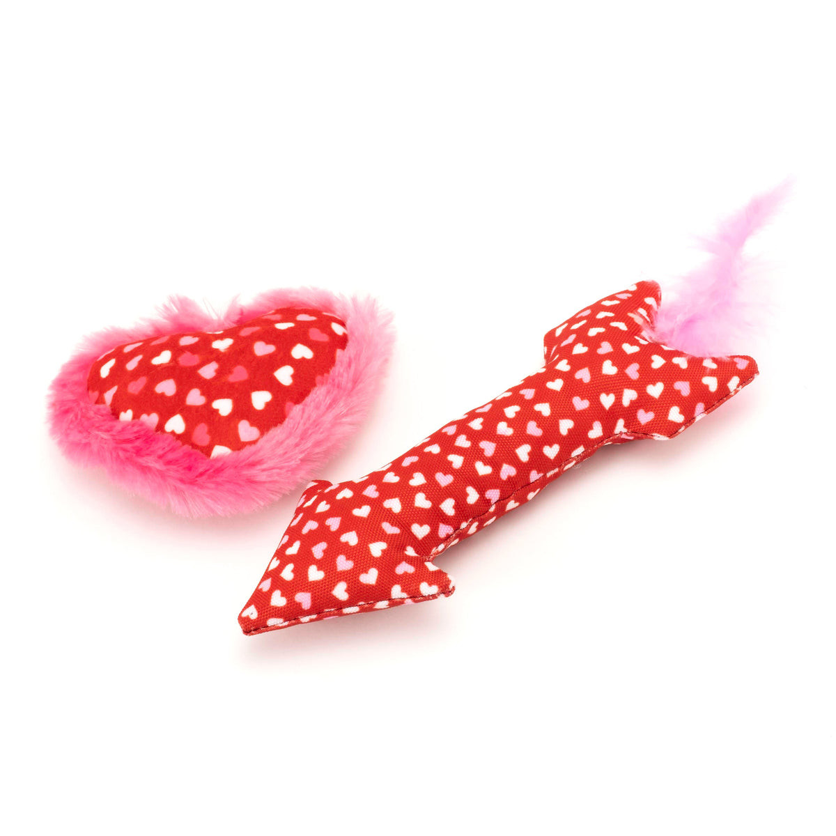 Cupid's Arrow & Heart Cat Toy Set Cat Toy – Red, Size One Size