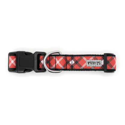 Bias Plaid Dog Collar – 5 colours, Sizes XS–XL