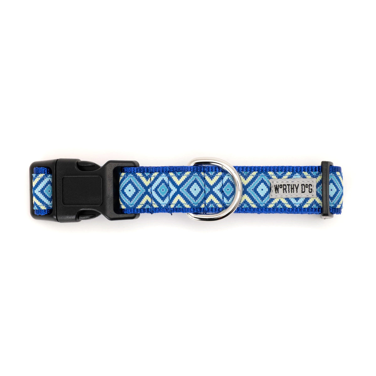 Graphic Diamond Dog Collar – Purple, Pink & Blue, Sizes XS–XL