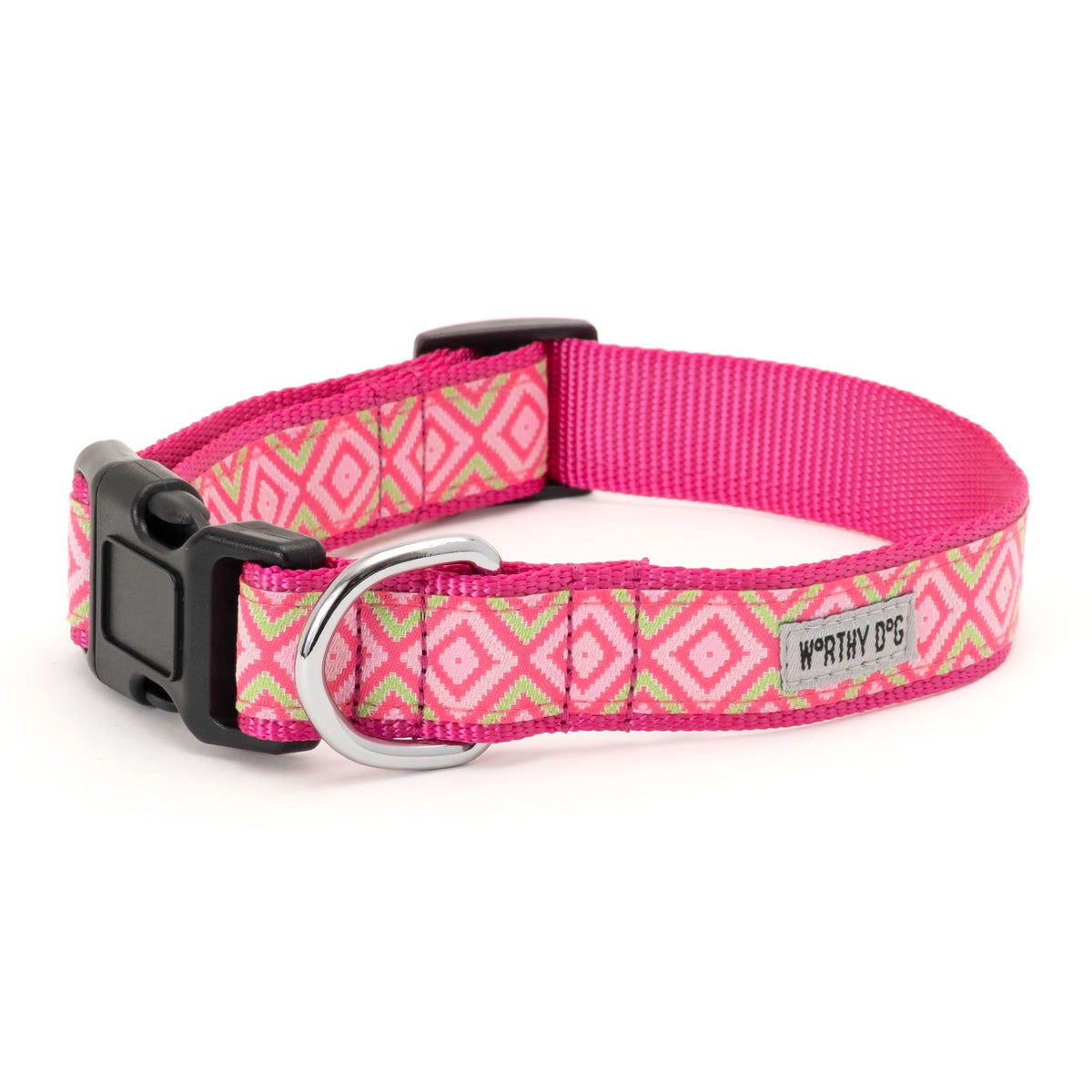 Graphic Diamond Dog Collar – Purple, Pink & Blue, Sizes XS–XL