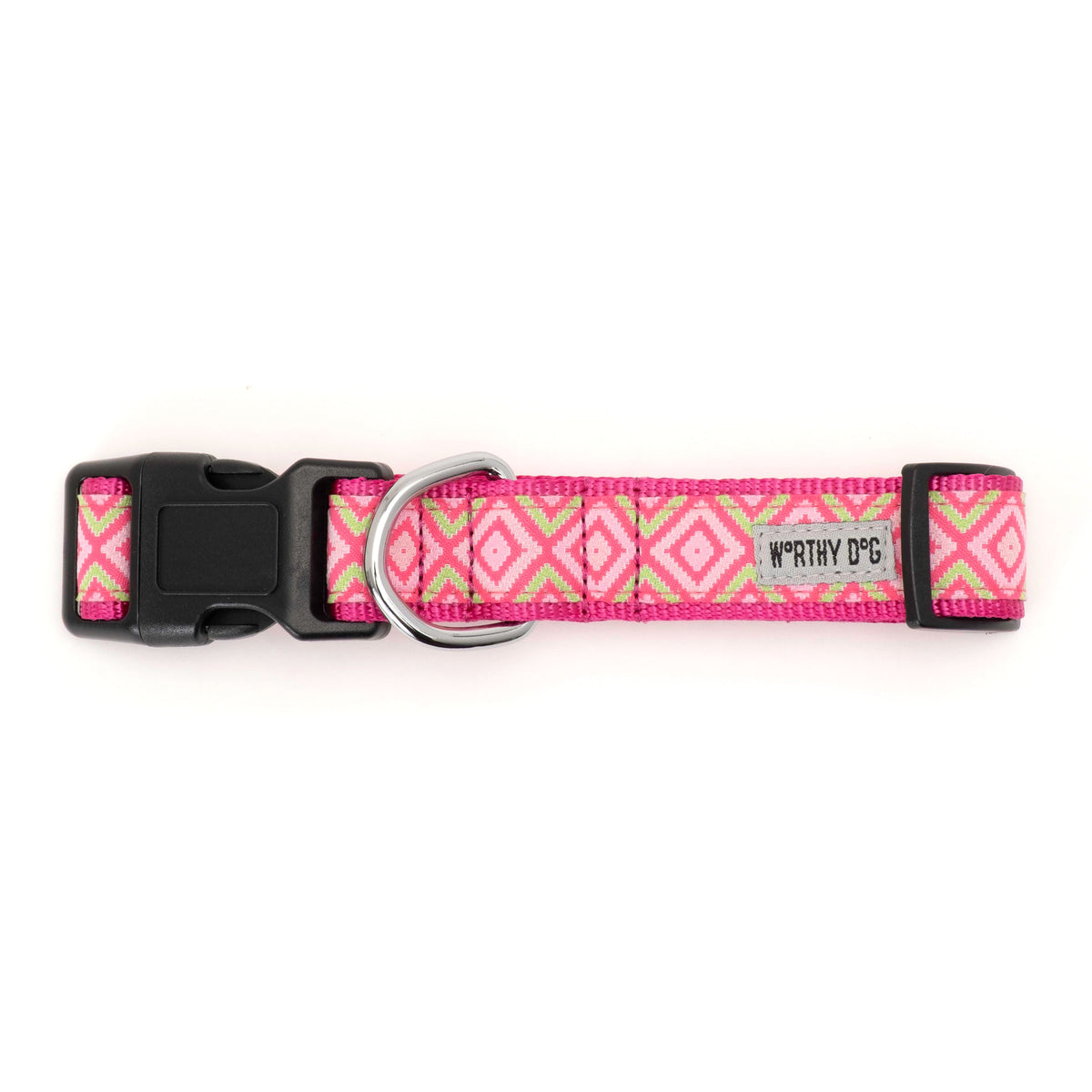 Graphic Diamond Dog Collar – Purple, Pink & Blue, Sizes XS–XL
