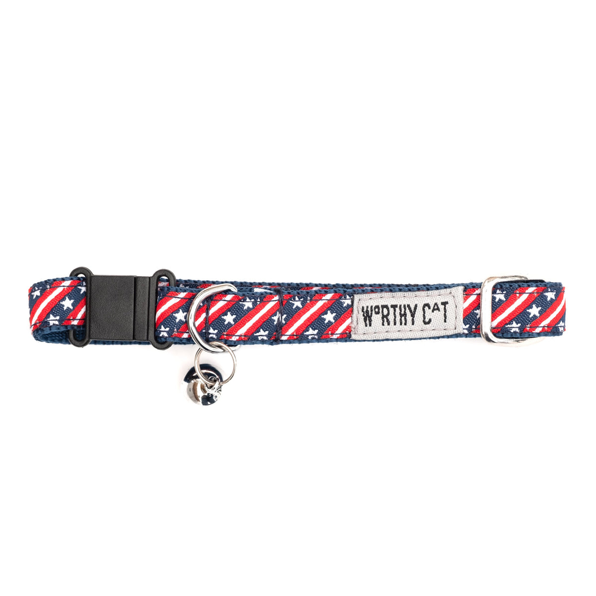 Bias Stars & Stripes Cat Collar – Red/White/Blue, Size One Size