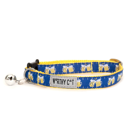 Cheers Cat Collar – Navy, Size One Size