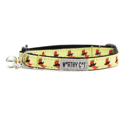 Chili Pepper Cat Collar – Lime, Size One Size