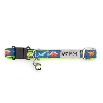 Dino Cat Collar – Green, Size One Size