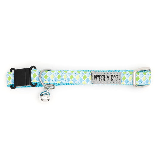 Mermaid Cat Collar – Blue & Pink, Size One Size