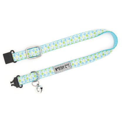 Mermaid Cat Collar – Blue & Pink, Size One Size