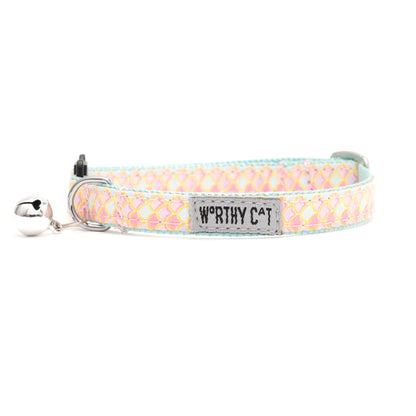 Mermaid Cat Collar – Blue & Pink, Size One Size
