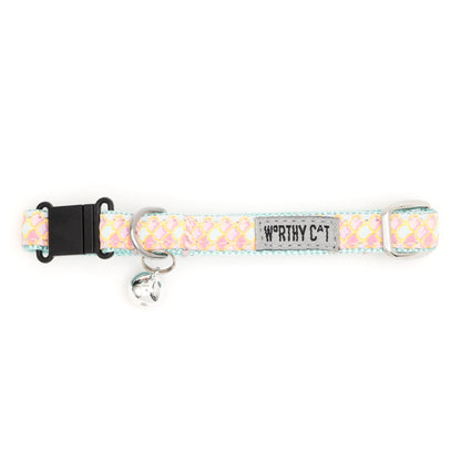 Mermaid Cat Collar – Blue & Pink, Size One Size