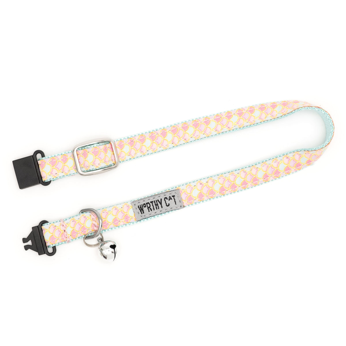 Mermaid Cat Collar – Blue & Pink, Size One Size