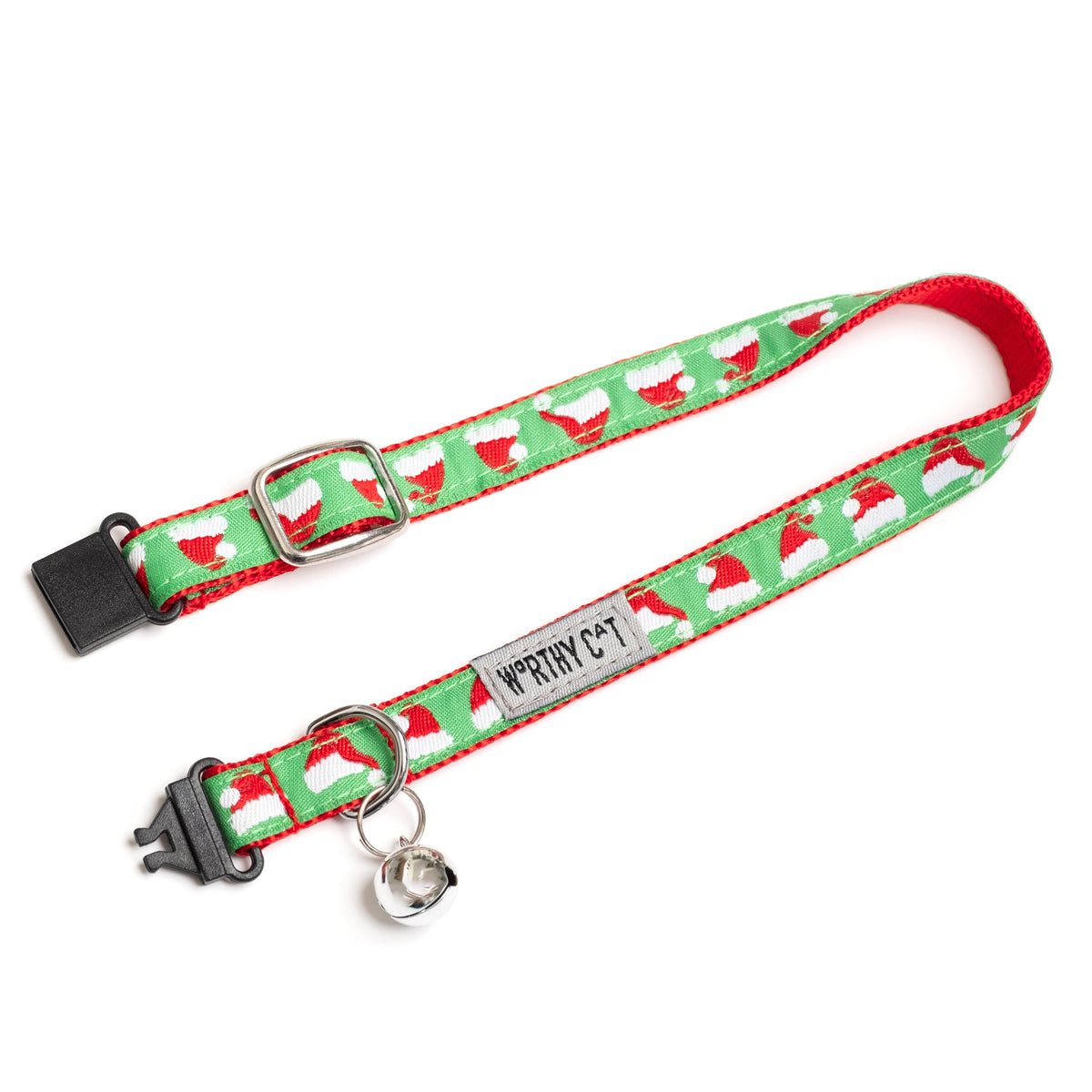 Santa Hats Cat Collar – Green, Size One Size