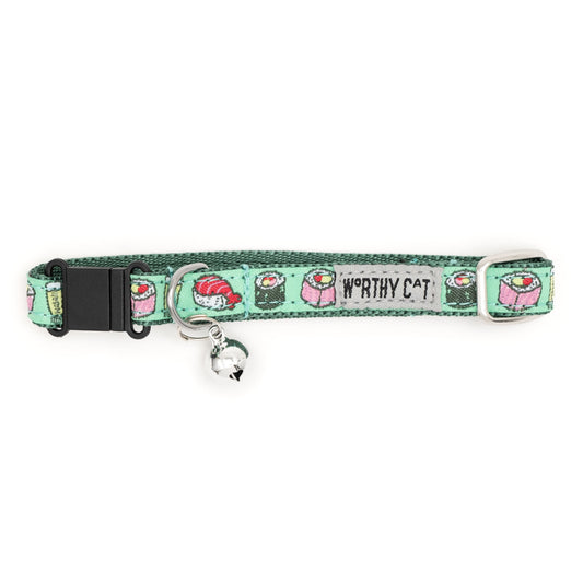Sushi Cat Collar – Mint Green, Size One Size