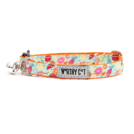 Tutti Frutti Cat Collar – Blue, Size One Size