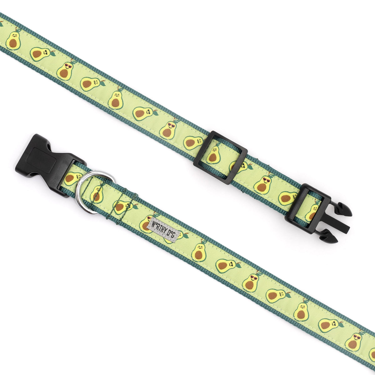 Avocados Dog Collar – Green, Sizes XS–XL