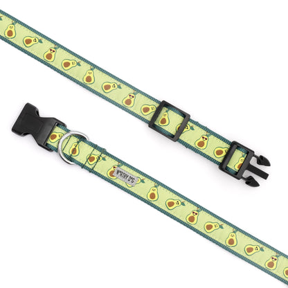 Avocados Dog Collar – Green, Sizes XS–XL