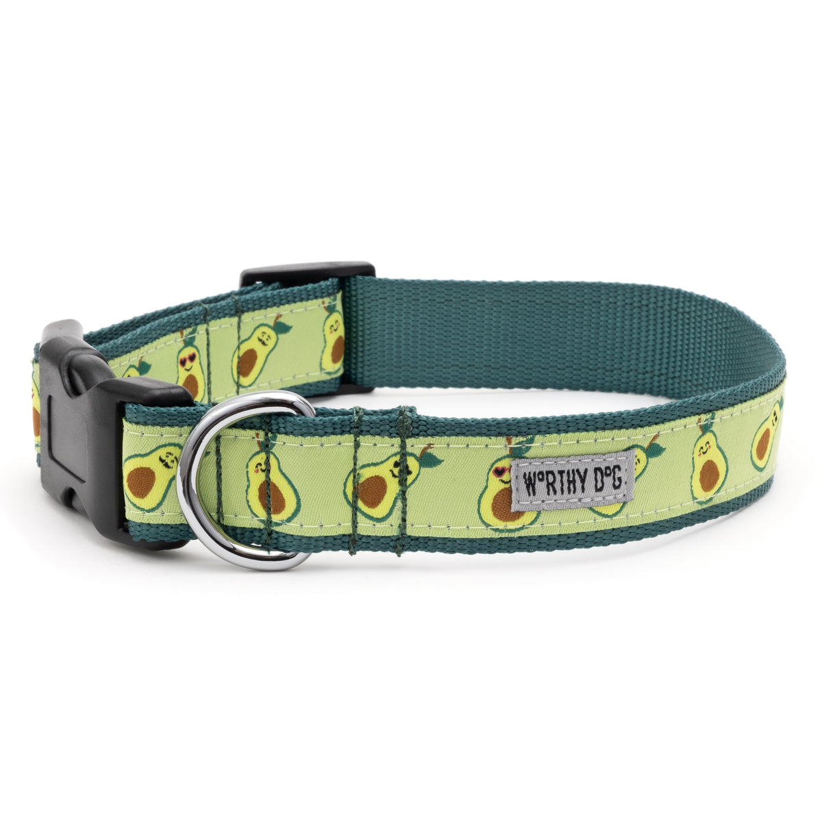Avocados Dog Collar – Green, Sizes XS–XL