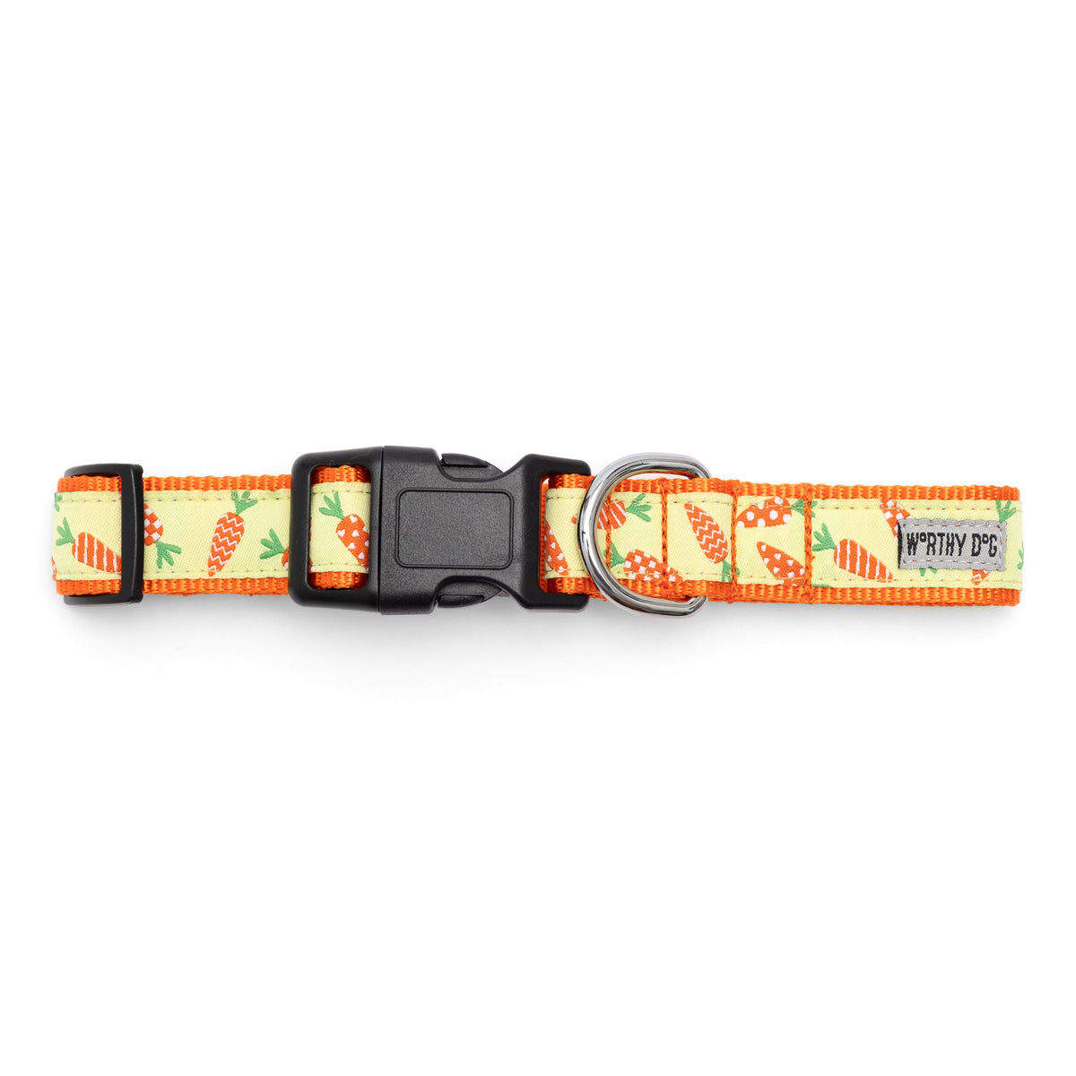 Crazy Carrots Dog Collar – Green, Sizes XS–XL
