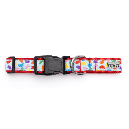 Blue Jelly Bean Dog Collar in blue, product view 3