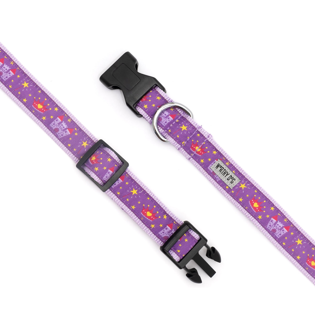 Princess Dog Collar – Purple, Sizes XS–XL
